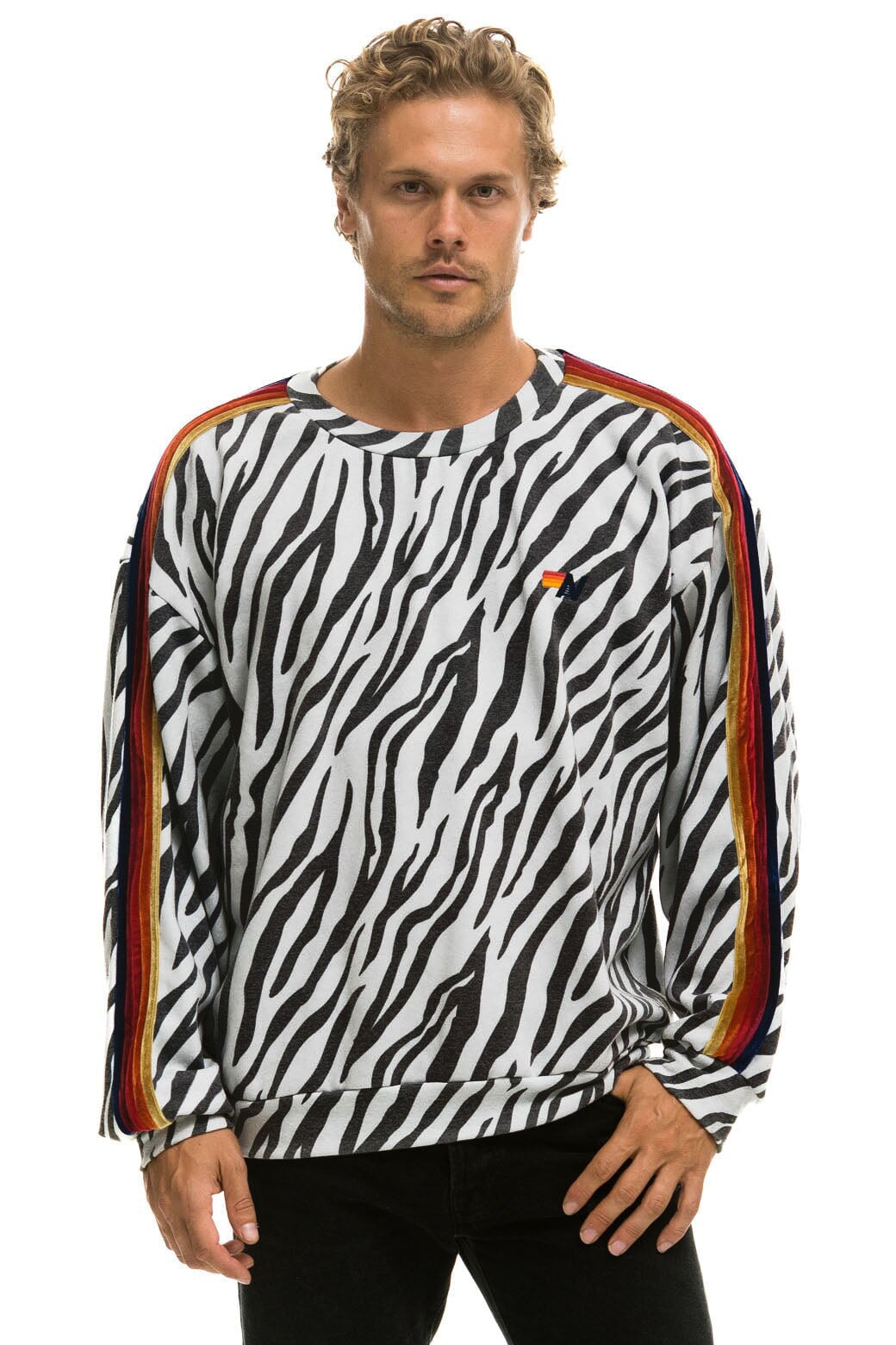CLASSIC RELAXED FIT CREW SWEATSHIRT - ZEBRA - Image 2