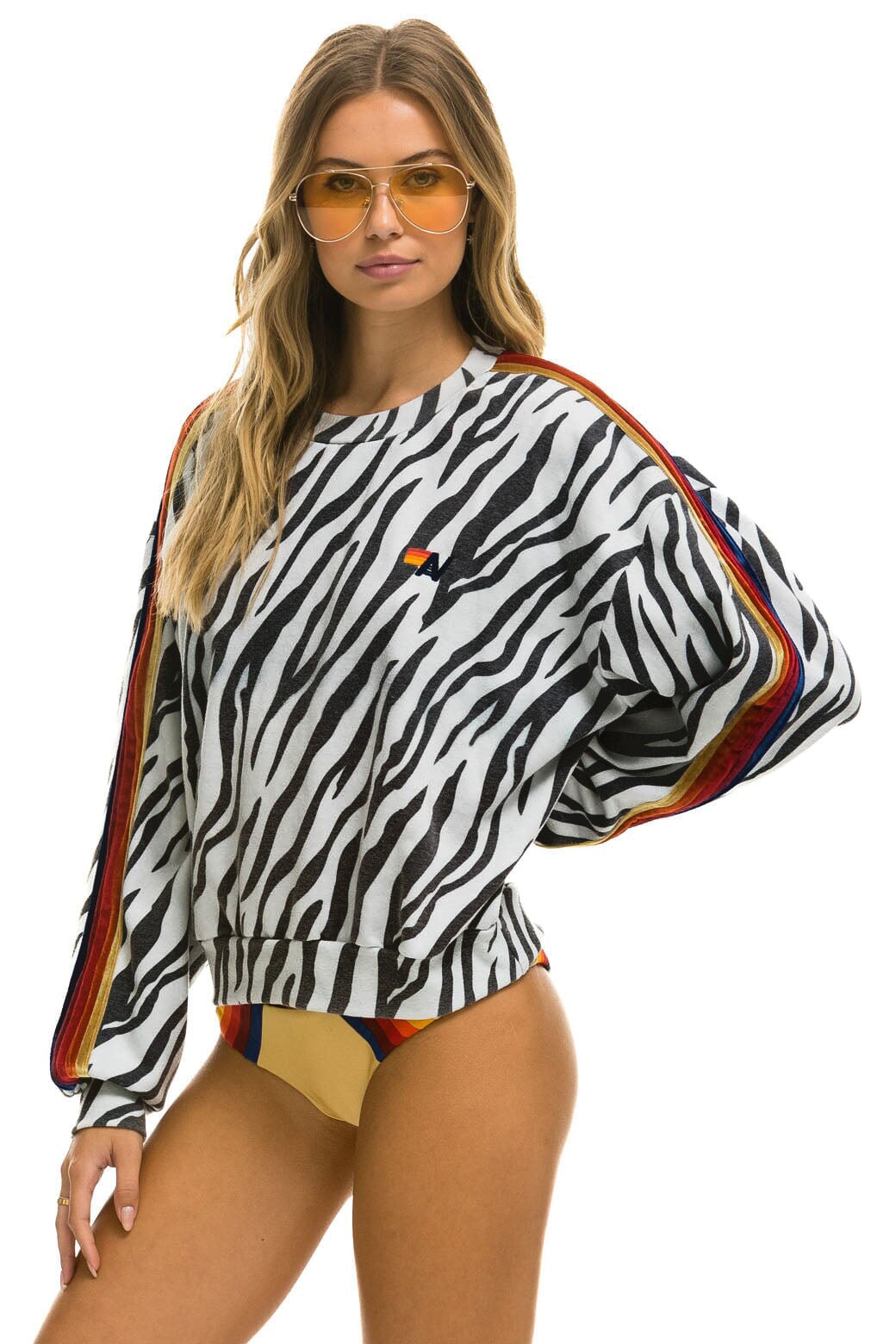 CLASSIC RELAXED FIT CREW SWEATSHIRT - ZEBRA - Image 3