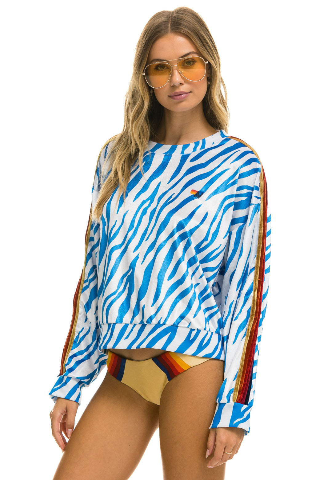 CLASSIC VELVET RELAXED SWEATSHIRT - BLUE TIGER - Image 5
