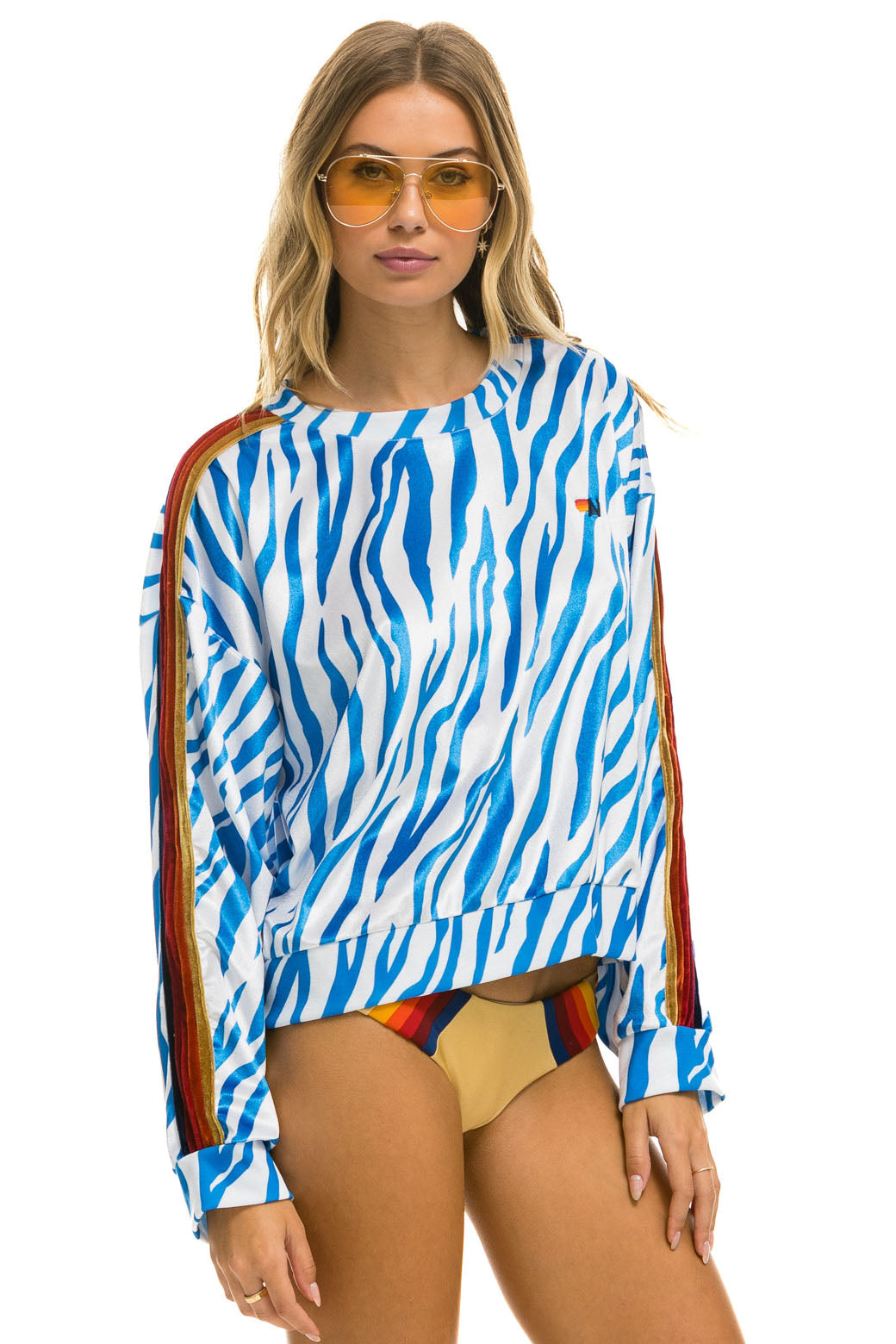 CLASSIC VELVET RELAXED SWEATSHIRT - BLUE TIGER - Image 3