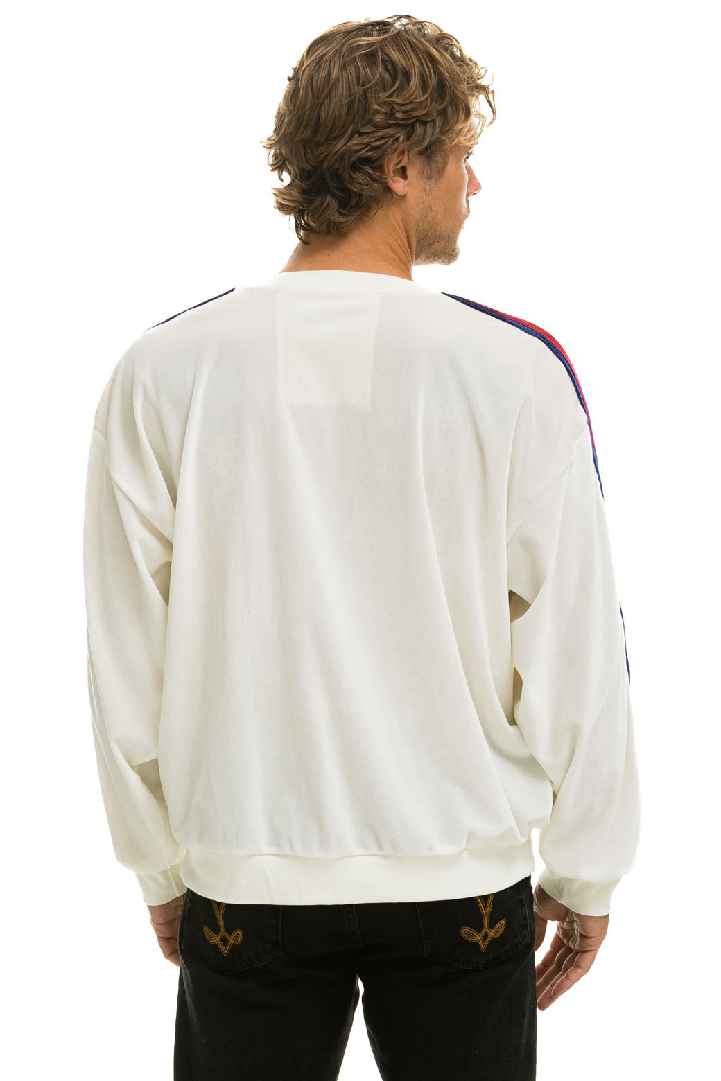 CLASSIC VELVET RELAXED SWEATSHIRT - WHITE - Image 7