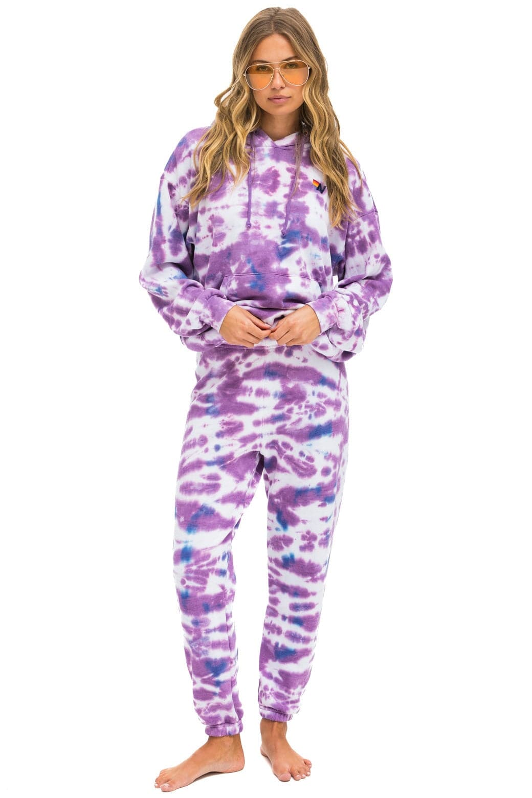 HAND DYED SWEATPANTS - TIE DYE MAGENTA - Image 5