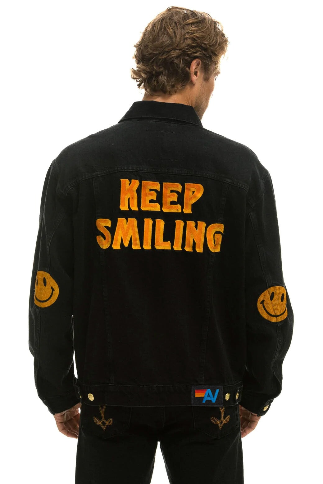KEEP SMILING OVERSIZED CONCERT DENIM JACKET - VINTAGE BLACK - Image 3