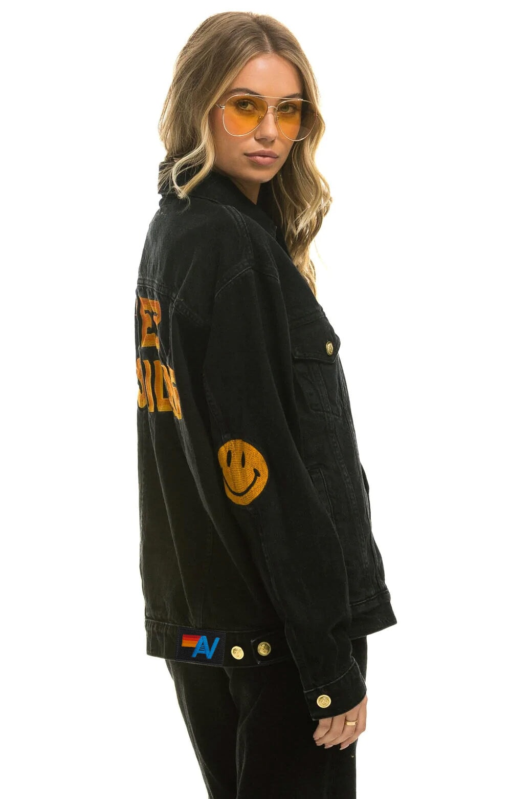 KEEP SMILING OVERSIZED CONCERT DENIM JACKET - VINTAGE BLACK - Image 2