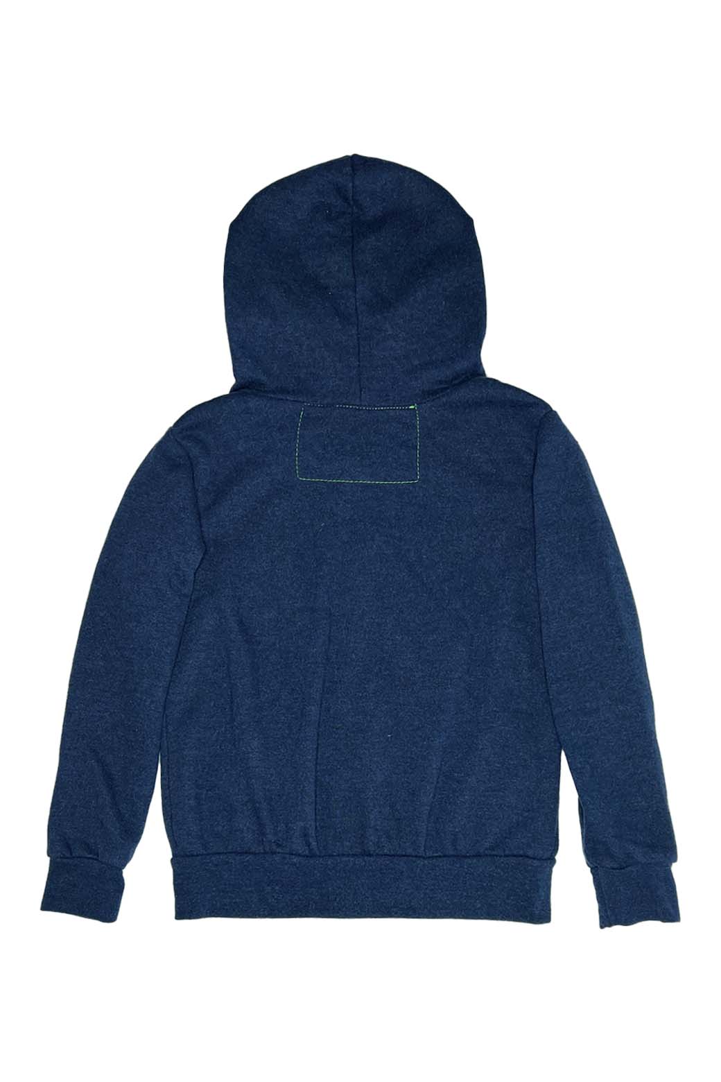 KID'S 5 STRIPE HOODIE - NAVY // BLUE STRIPES - Image 2