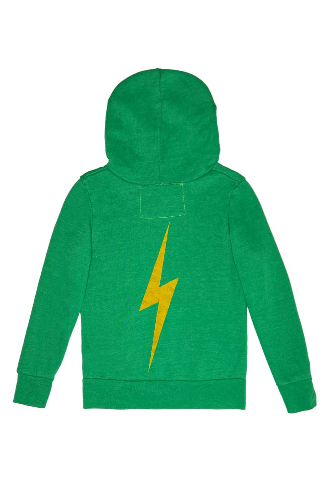 KIDS BOLT PRINT ZIP HOODIE - KELLY GREEN - Image 2
