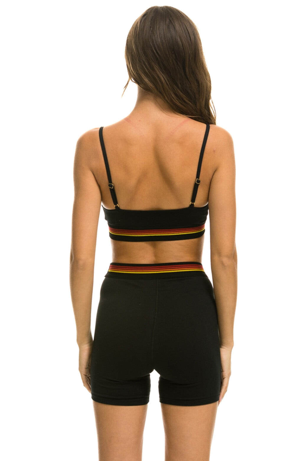 LOGO ELASTIC KEYHOLE BRA - BLACK - Image 3