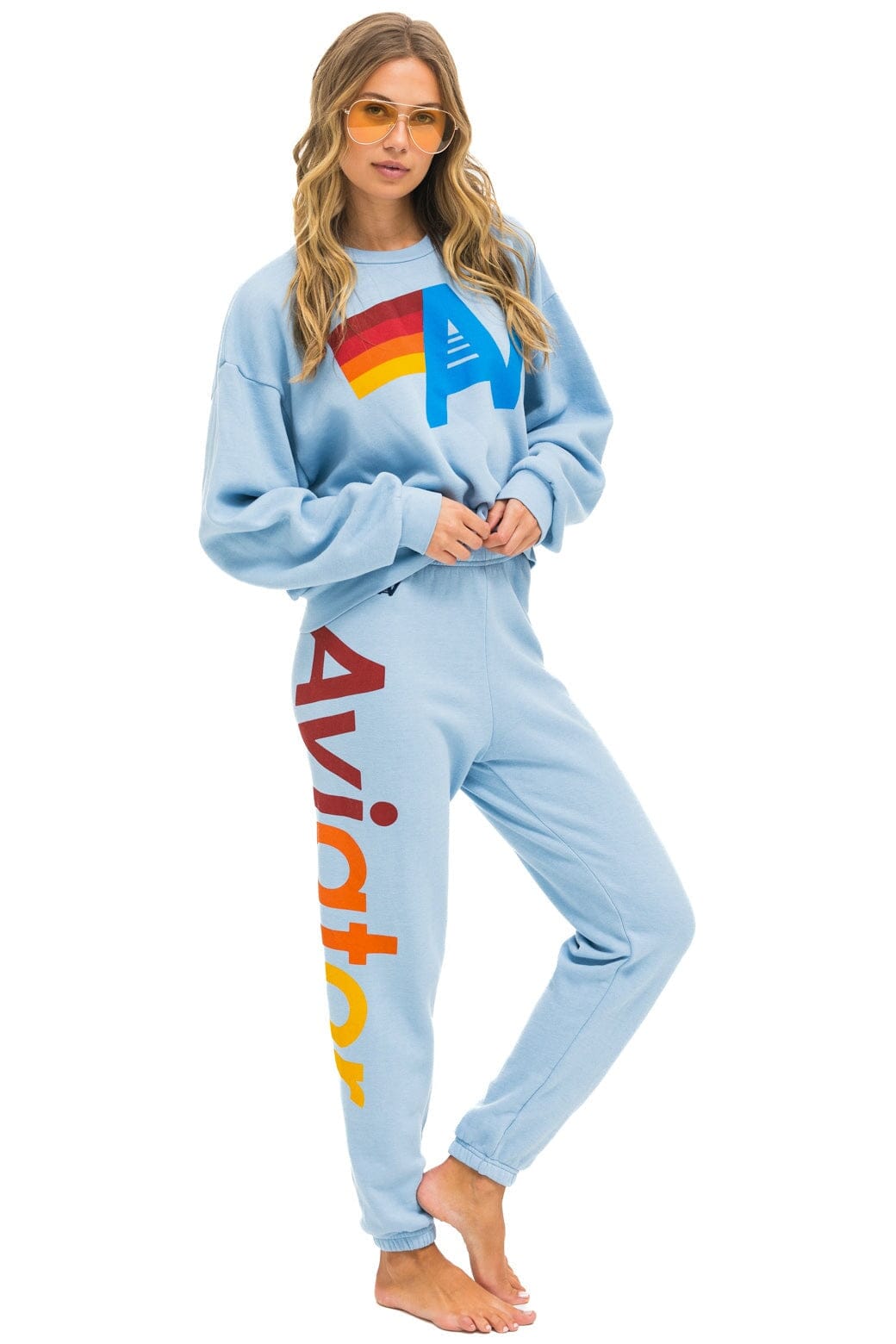 LOGO RELAXED CREW SWEATSHIRT - ICE - Image 9