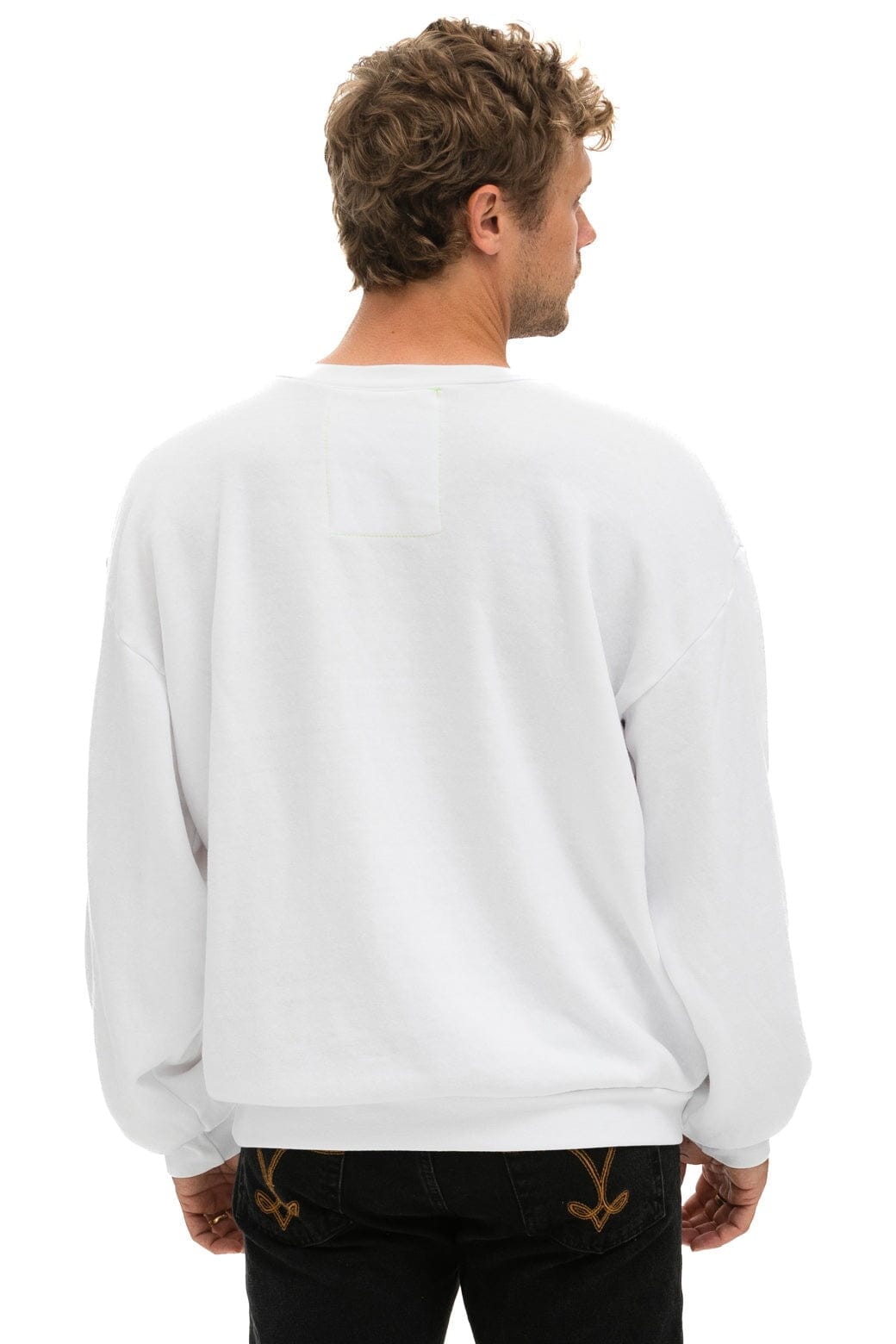 STARS RELAXED CREW SWEATSHIRT - WHITE // USA - Image 4