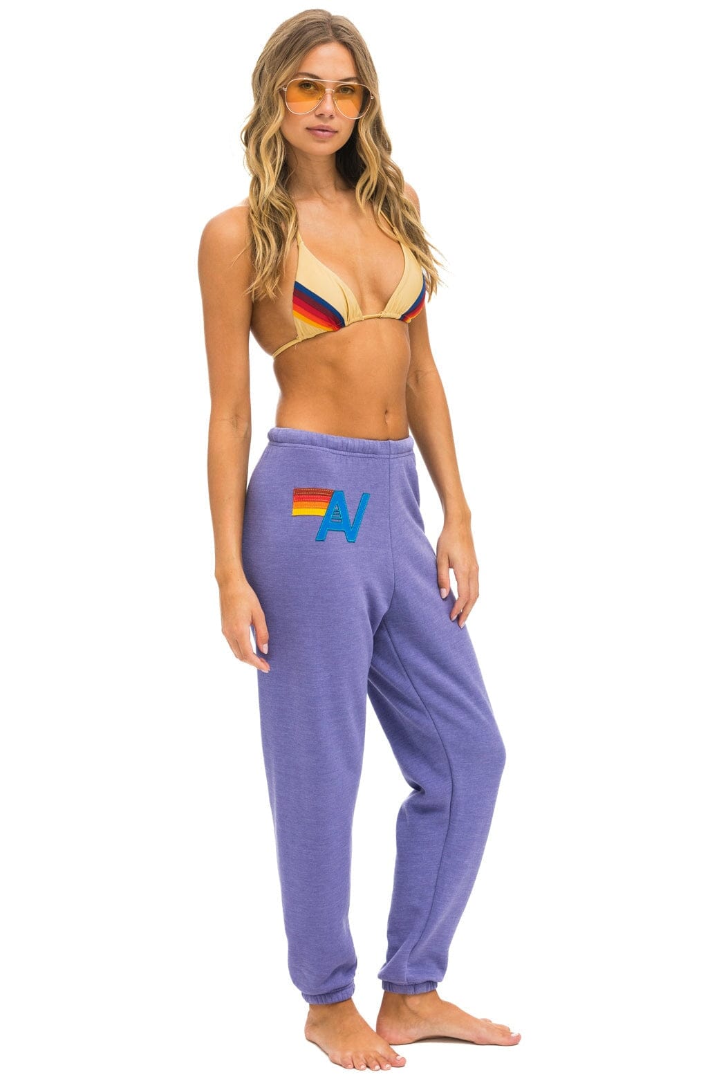 LOGO STITCH SWEATPANTS - LAVENDER - Image 3