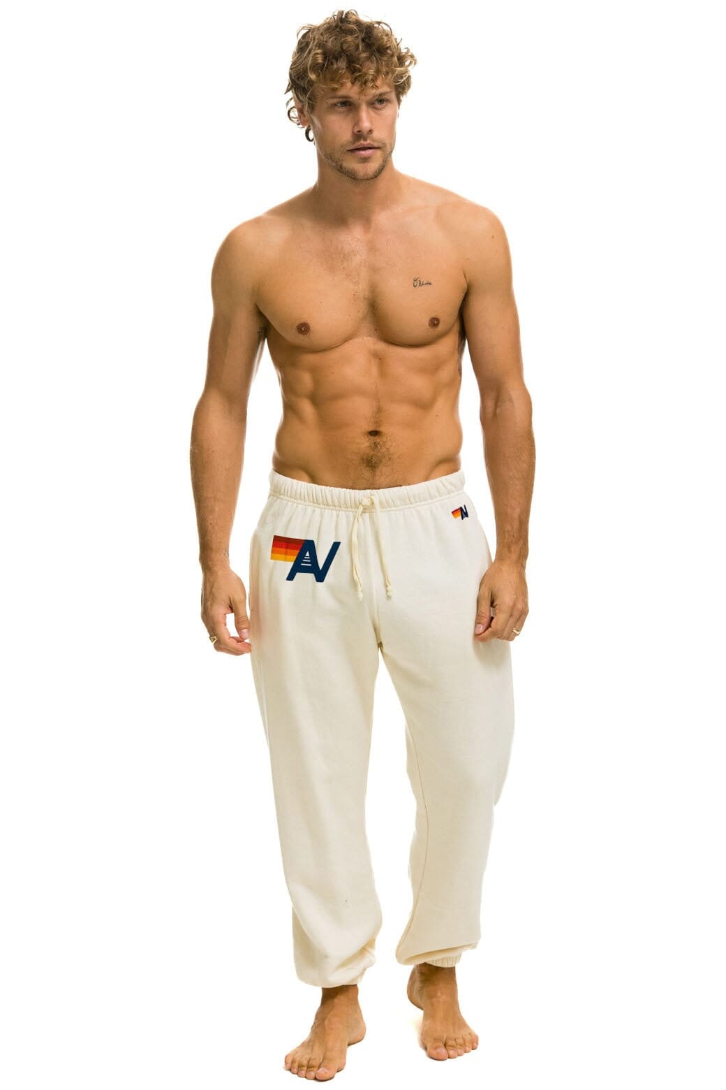 LOGO SWEATPANTS - VINTAGE WHITE - Image 4