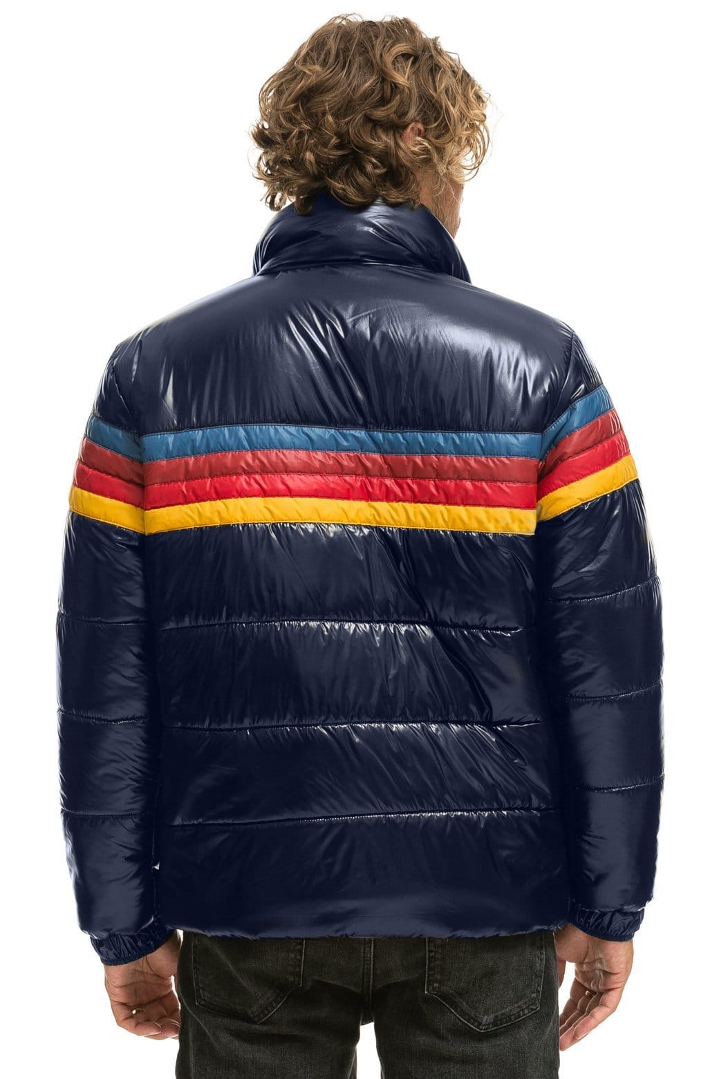 4 STRIPE LUXE TRAVELER JACKET - GLOSSY NAVY - Image 2