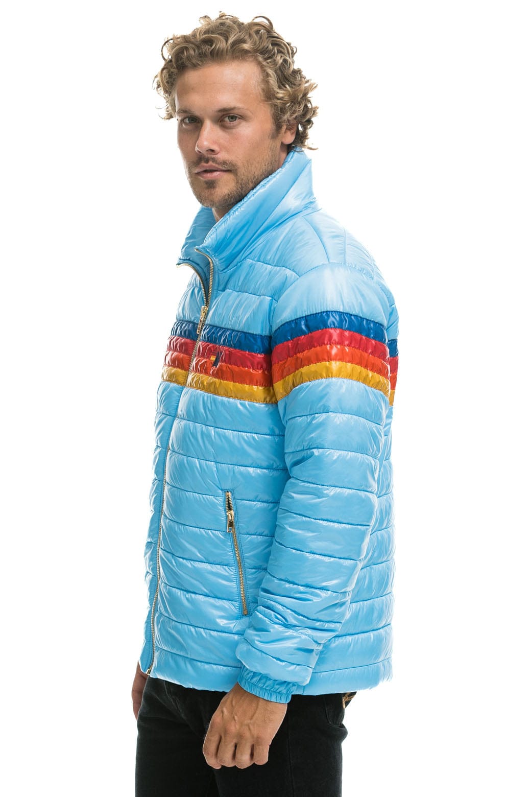 4 STRIPE TRAVELER JACKET - GLOSSY SKY - Image 4