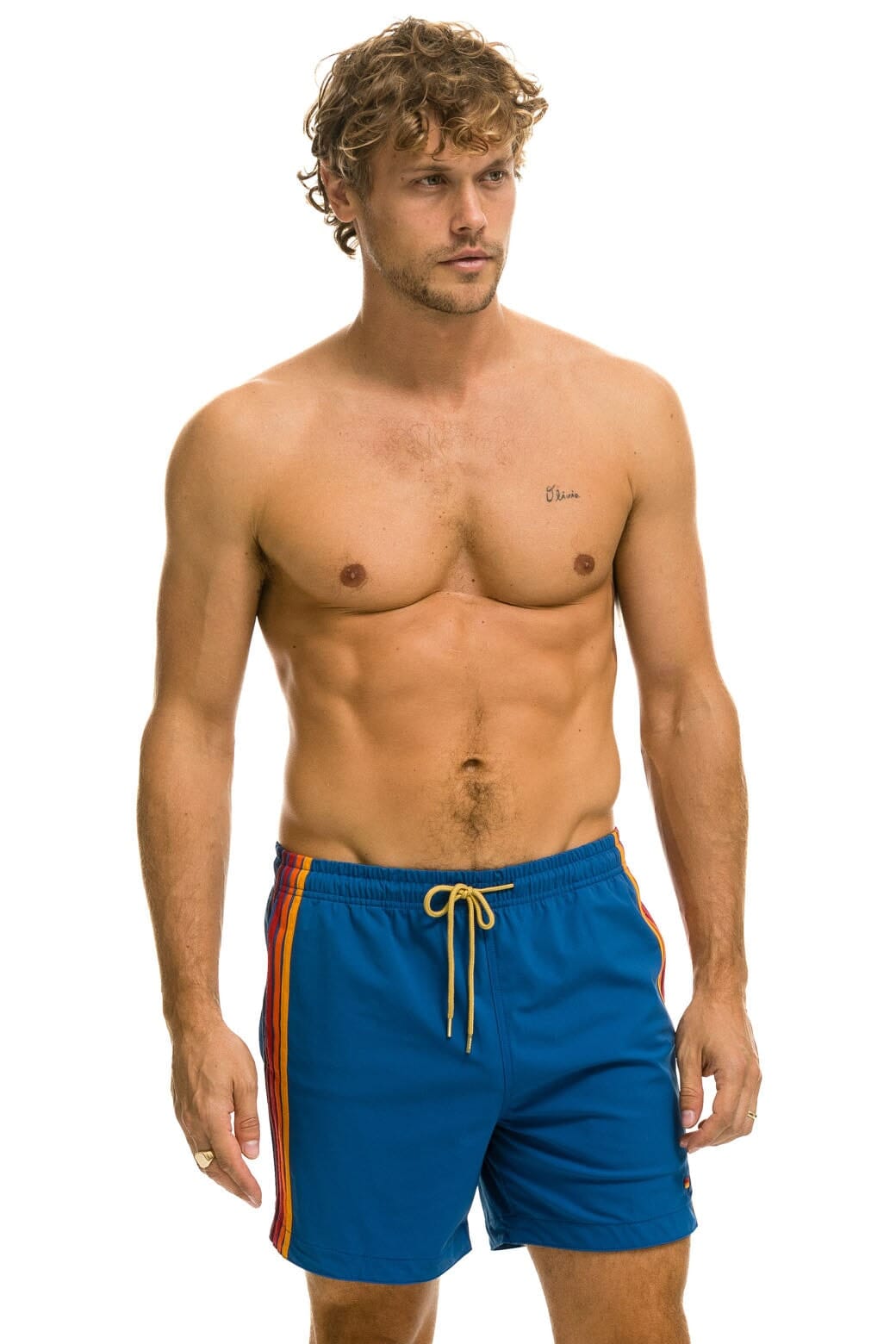 MEN'S 5 STRIPE FLEX SHORTS - SEA - Image 5