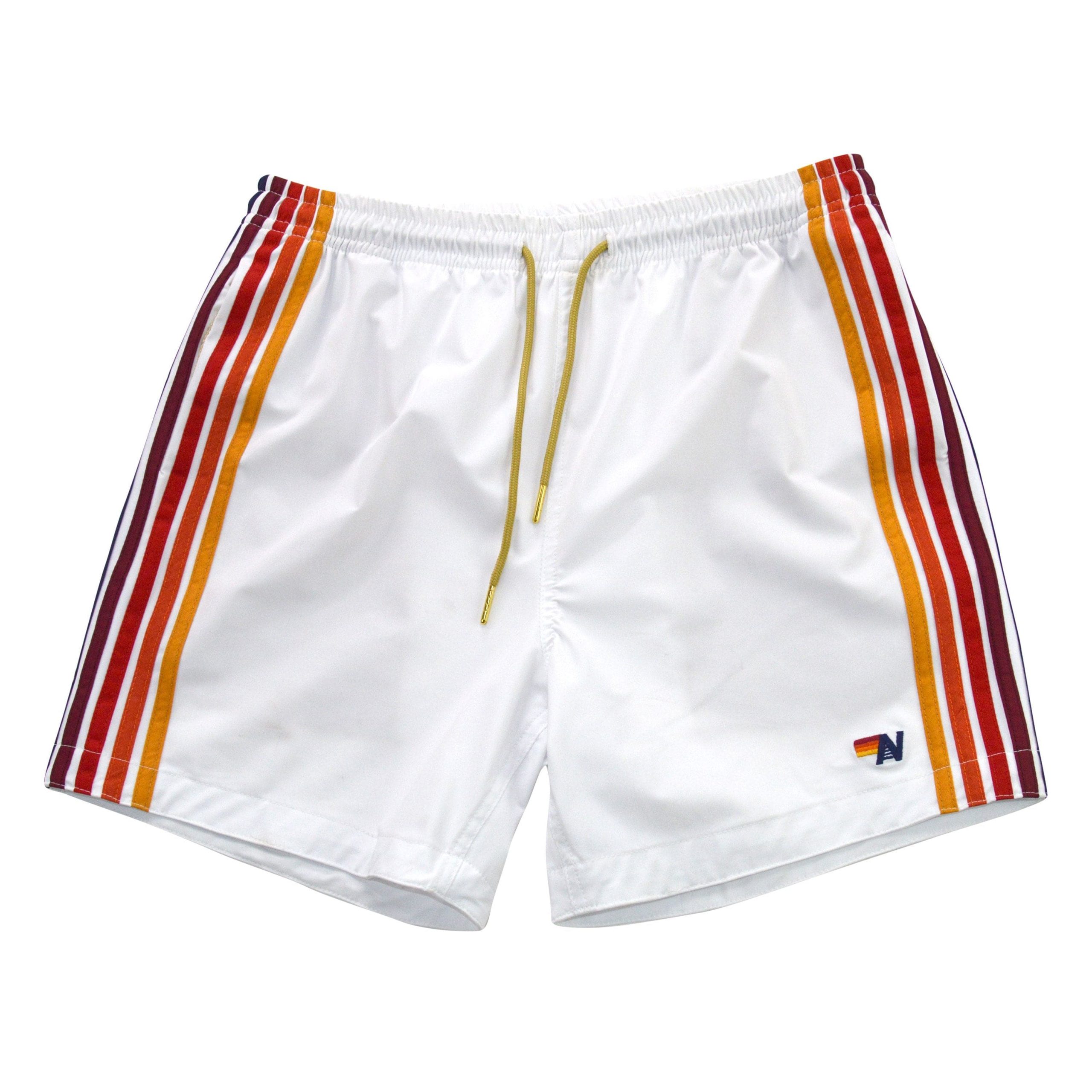 MEN'S 5 STRIPE FLEX SHORTS - WHITE - Image 6