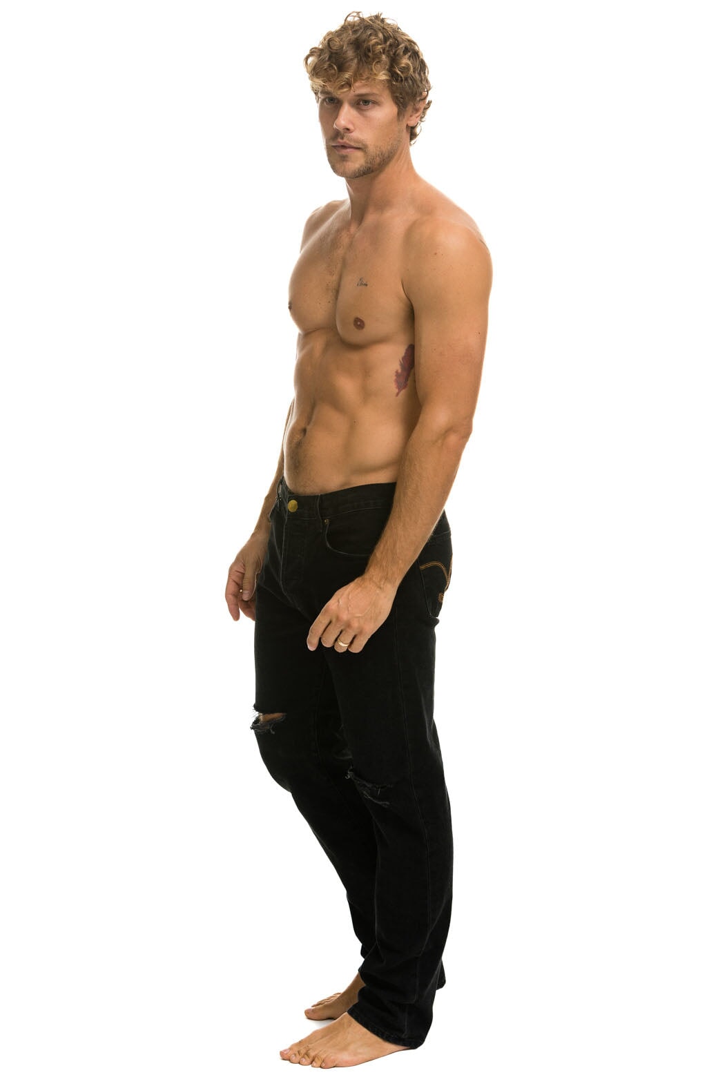 MEN'S CLASSIC STRAIGHT LEG DENIM JEAN - VINTAGE BLACK - Image 5