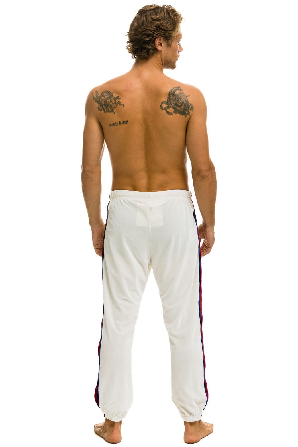 CLASSIC VELVET SWEATPANTS - WHITE - Image 4