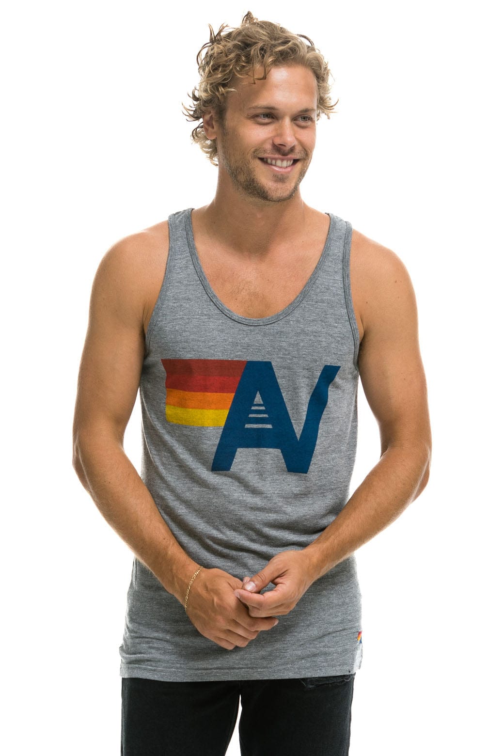 MEN'S LOGO TANK - HEATHER GREY - Image 3