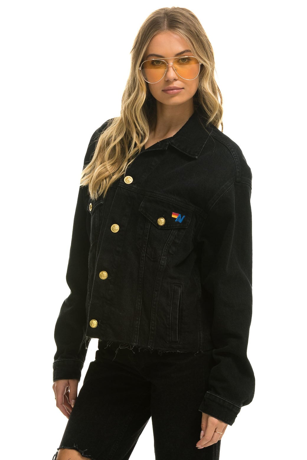 NEED FOR SPEED OVERSIZED CROP DENIM JACKET - VINTAGE BLACK - Image 7