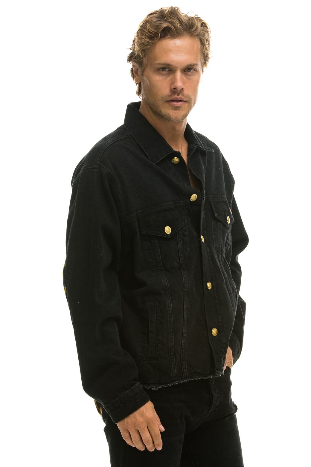 NEED FOR SPEED OVERSIZED CROP DENIM JACKET - VINTAGE BLACK - Image 6