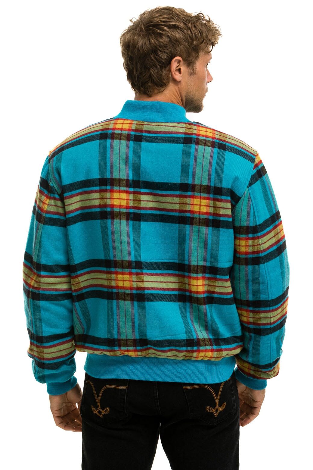 PLAID UNISEX VARSITY JACKET - JACKSON PLAID - Image 6