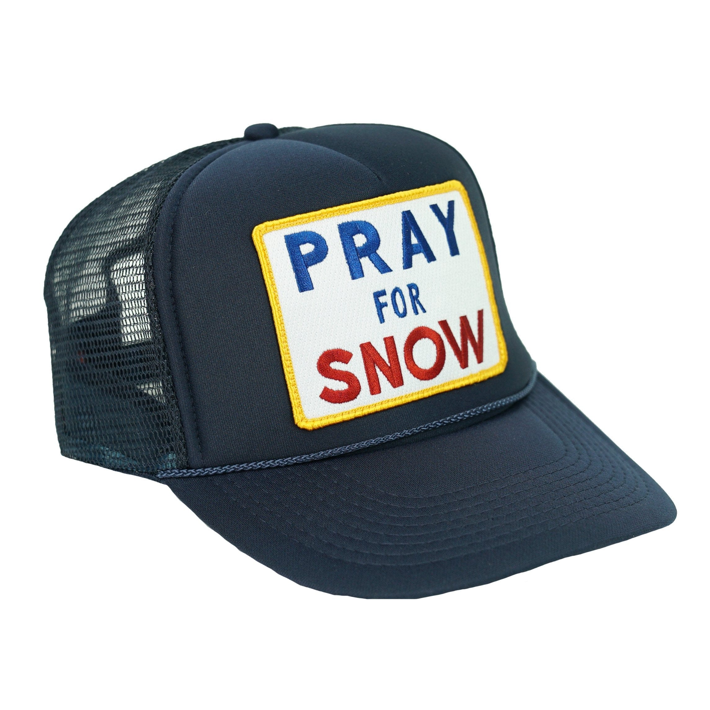 PRAY FOR SNOW VINTAGE TRUCKER HAT - Image 4