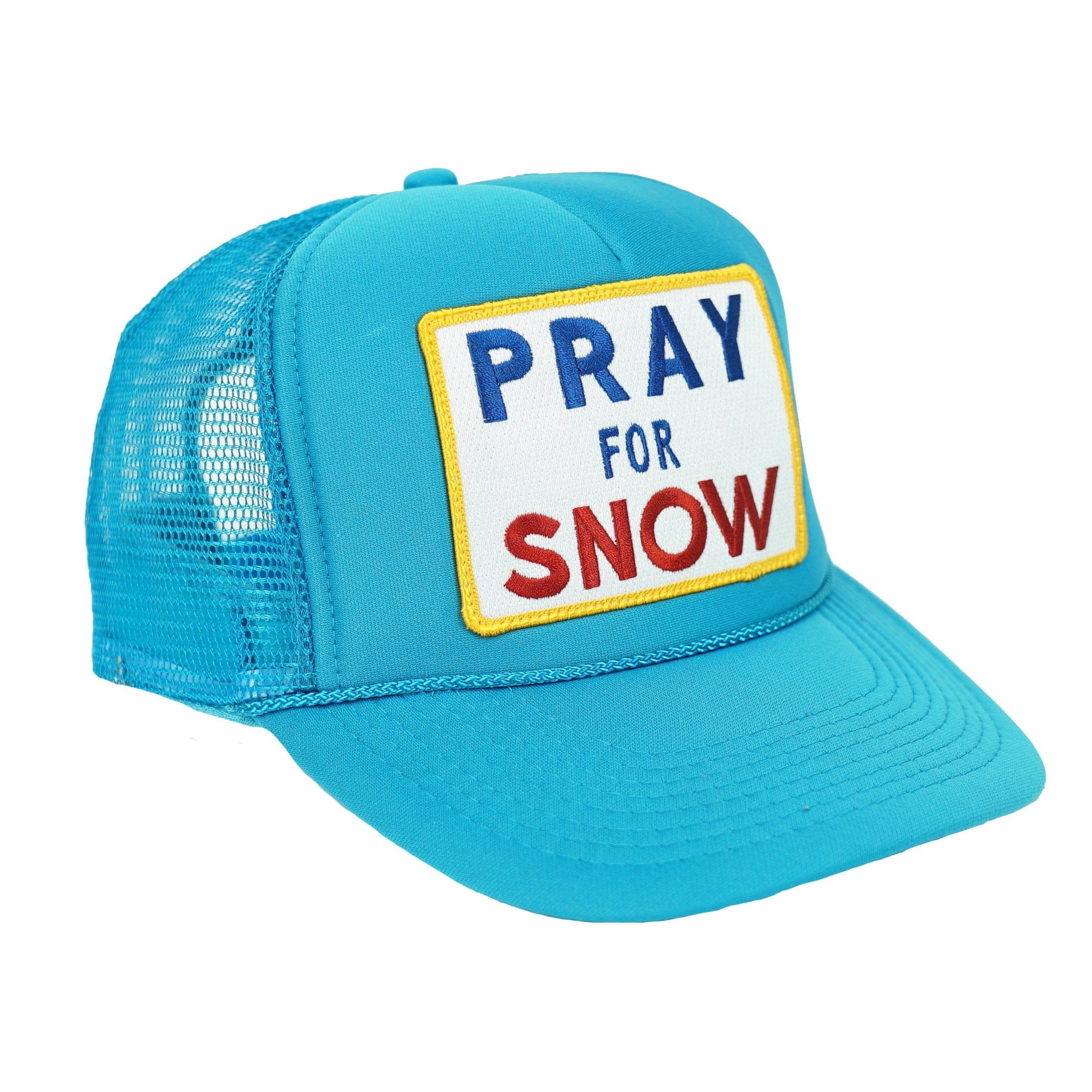 PRAY FOR SNOW VINTAGE TRUCKER HAT - Image 7
