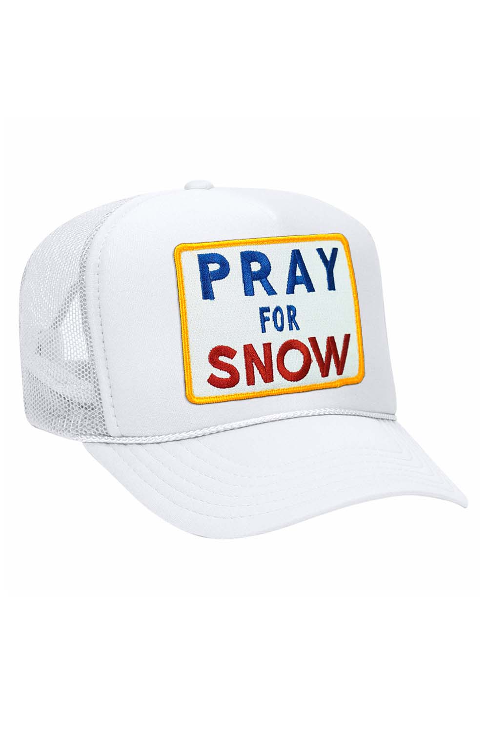 PRAY FOR SNOW VINTAGE TRUCKER HAT - Image 9