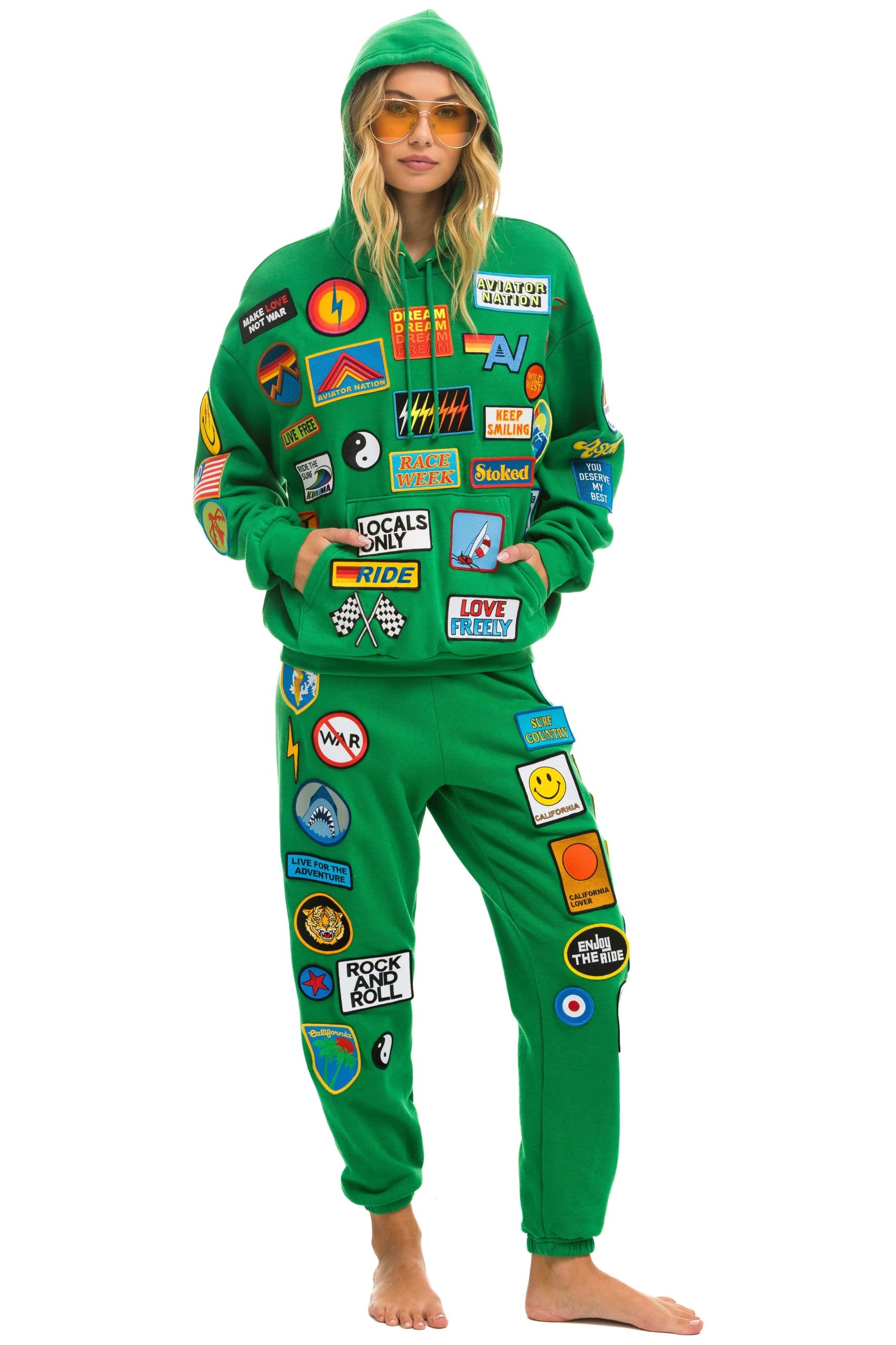 VINTAGE PATCH SWEATPANTS - KELLY GREEN - Image 5