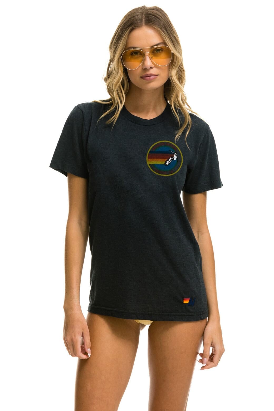 SIGNATURE SMALL VENICE CIRCLE TEE - CHARCOAL - Image 2