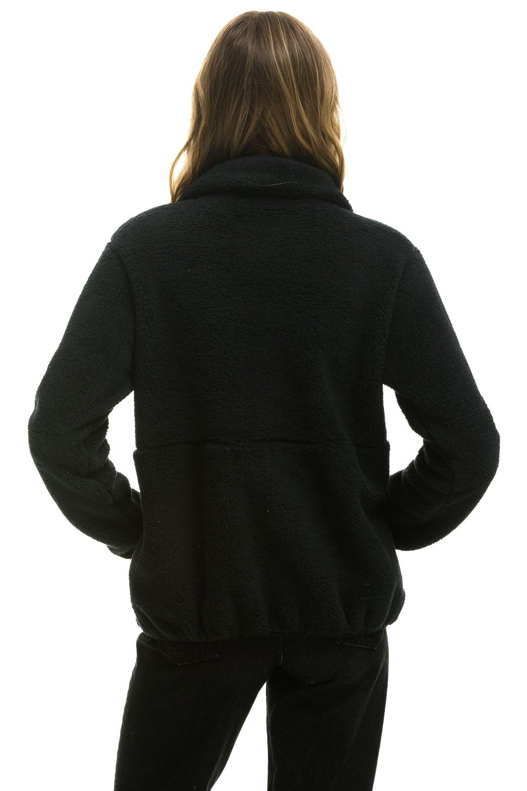 TEDDY UNISEX HALF ZIP JACKET - BLACK - Image 7