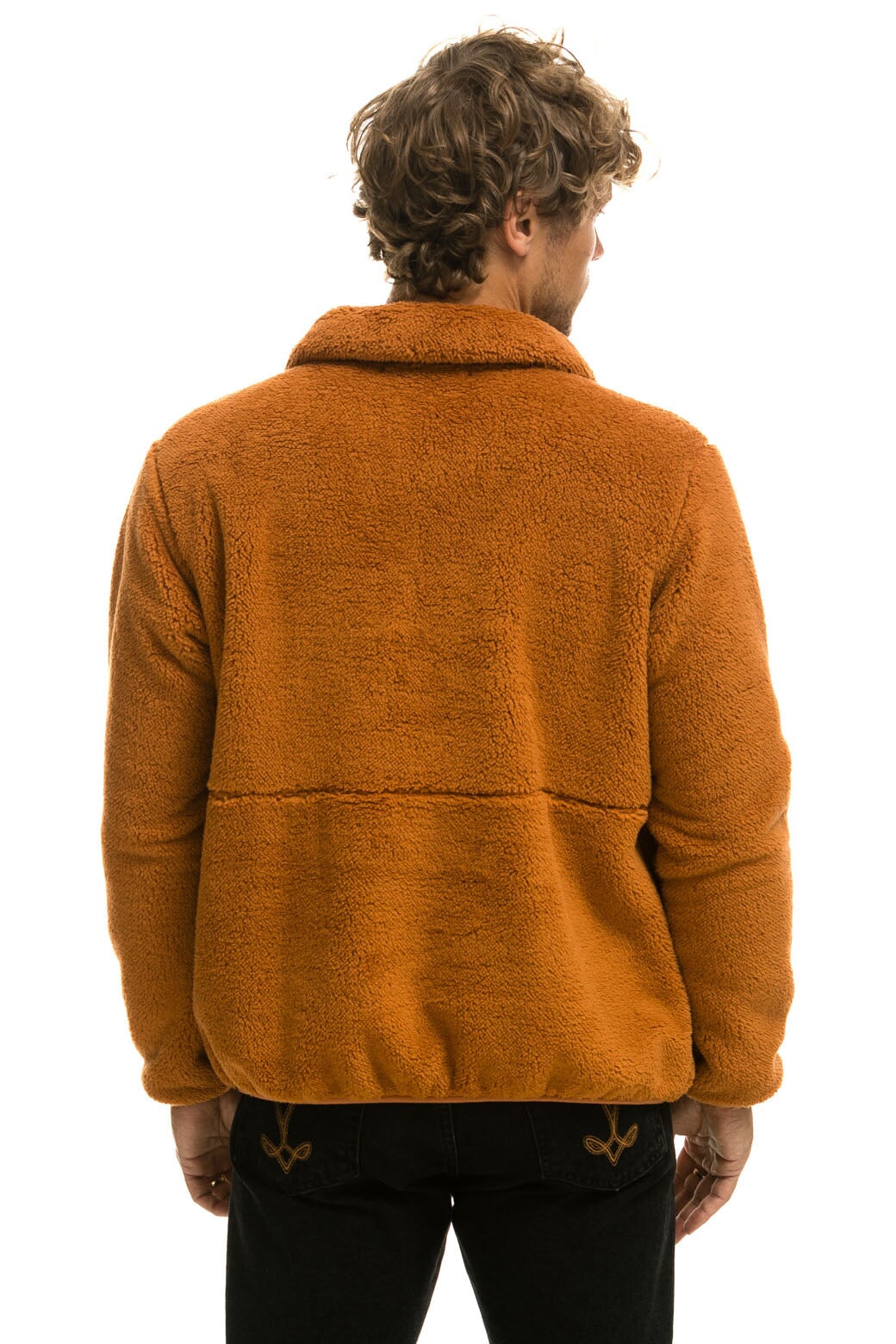 TEDDY UNISEX HALF ZIP JACKET - WHISKEY - Image 10