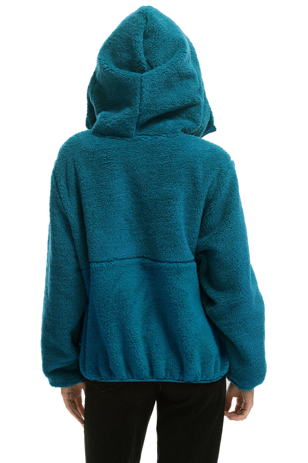 TEDDY UNISEX HOODED HALF ZIP JACKET - CAPRI - Image 2