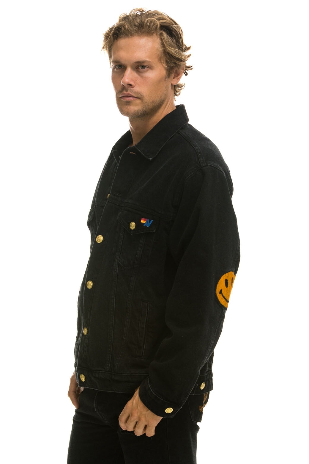 KEEP SMILING OVERSIZED CONCERT DENIM JACKET - VINTAGE BLACK - Image 8