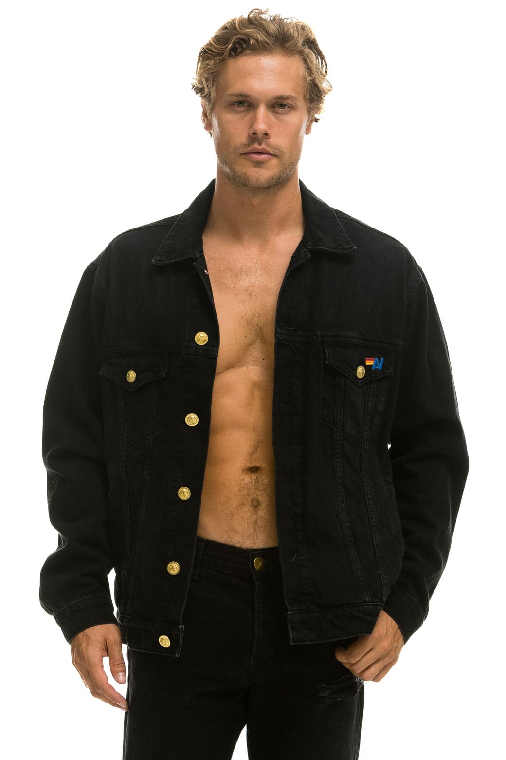 KEEP SMILING OVERSIZED CONCERT DENIM JACKET - VINTAGE BLACK - Image 6