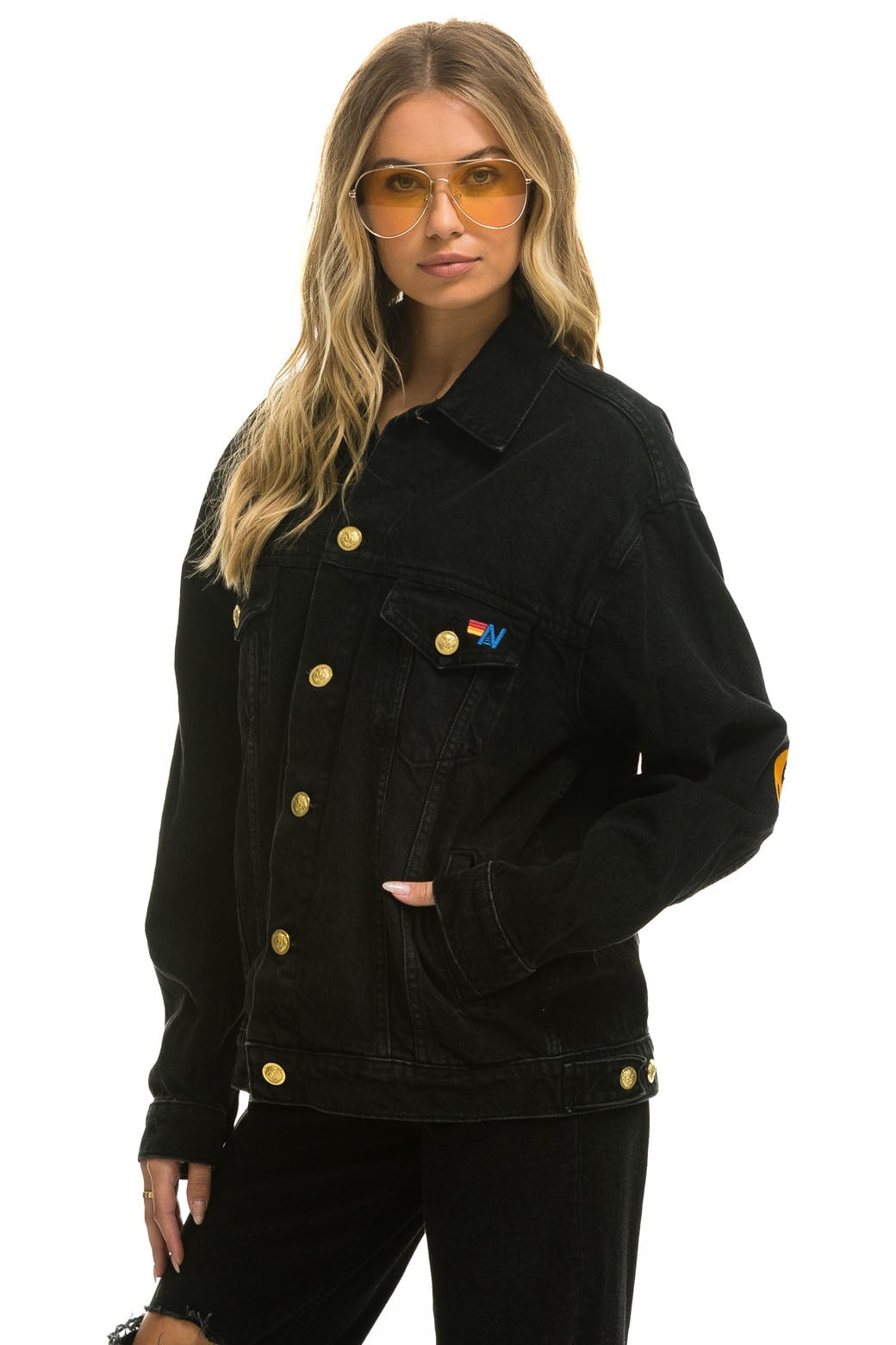 KEEP SMILING OVERSIZED CONCERT DENIM JACKET - VINTAGE BLACK - Image 7