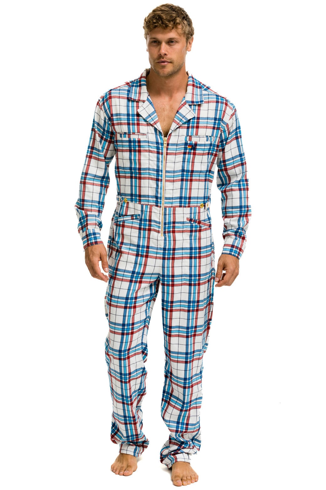 UNISEX PLAID FLIGHT SUIT - MONTAUK PLAID - Image 4