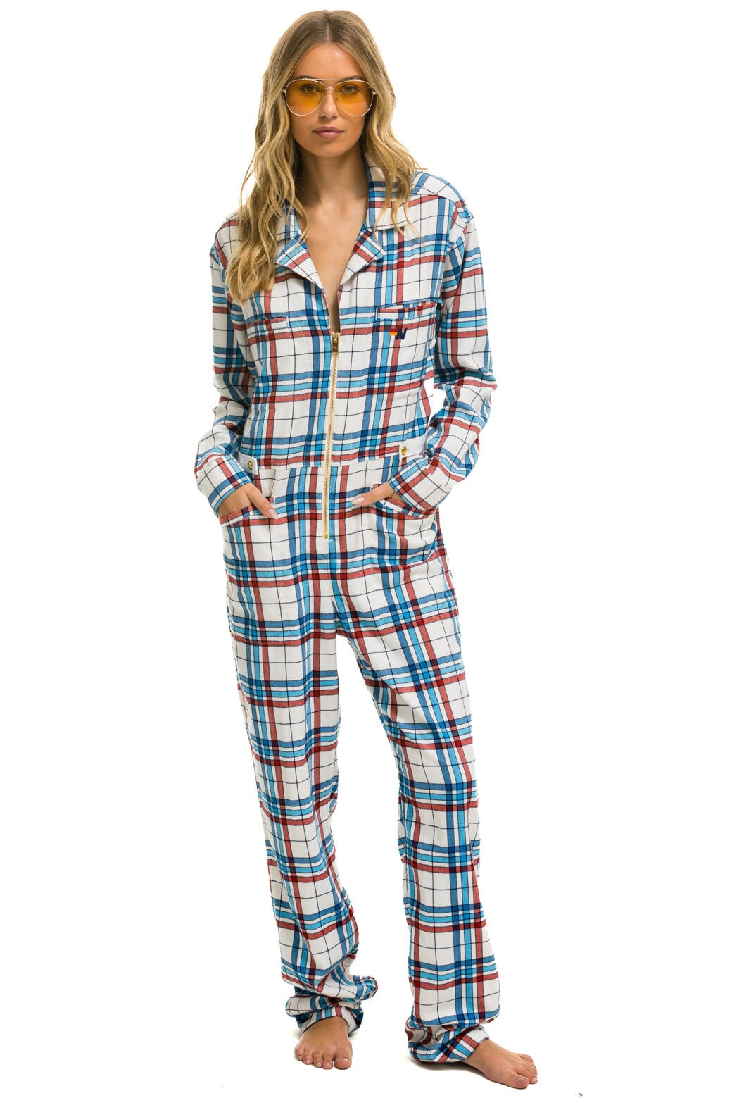 UNISEX PLAID FLIGHT SUIT - MONTAUK PLAID - Image 3