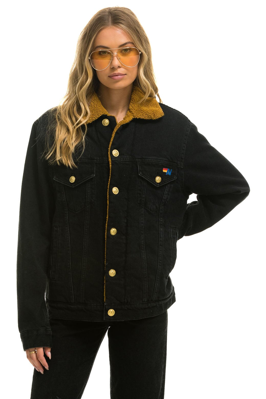 HIGH ON LIFE RANCH SHERPA DENIM JACKET - VINTAGE BLACK - Image 5