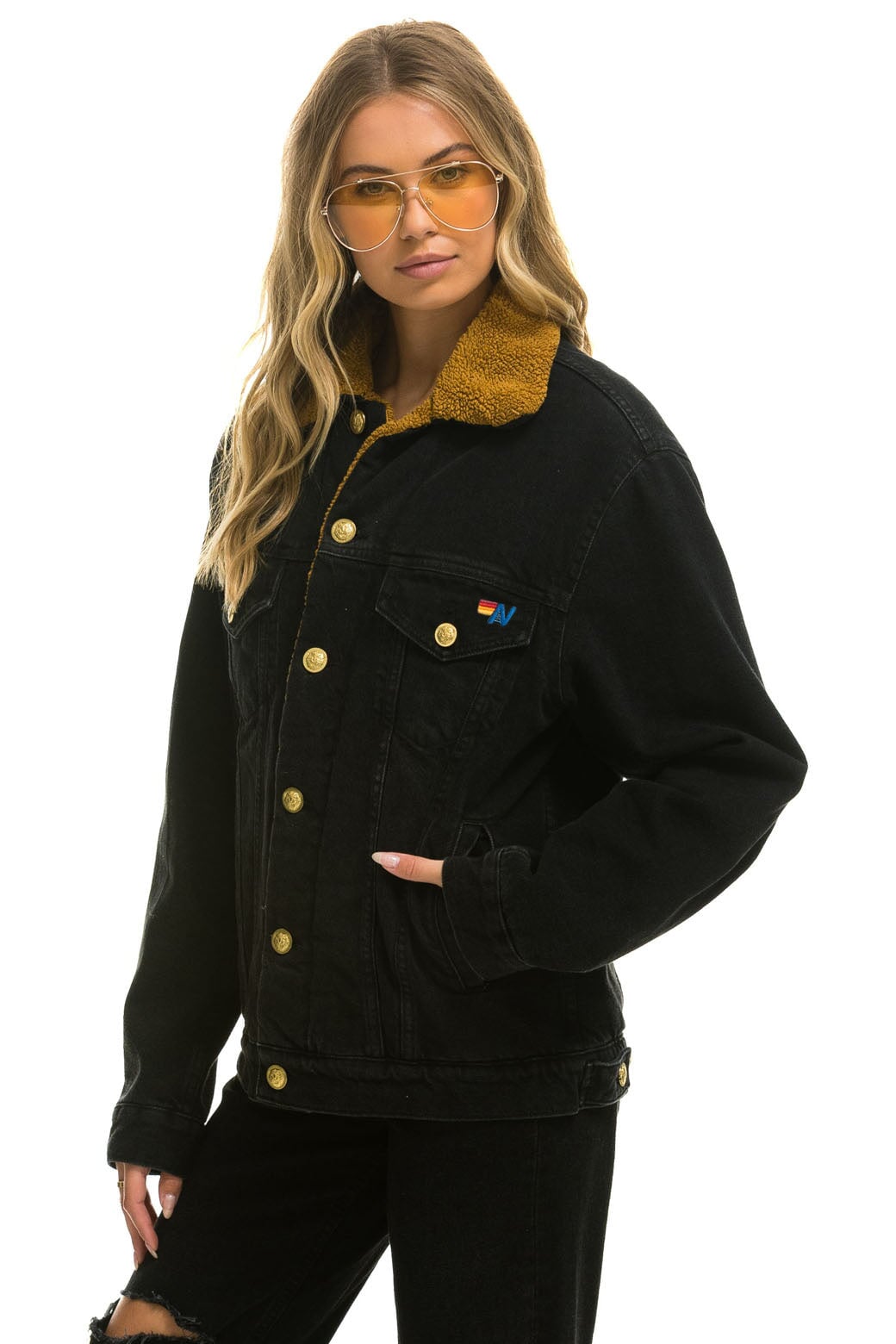 HIGH ON LIFE RANCH SHERPA DENIM JACKET - VINTAGE BLACK - Image 7