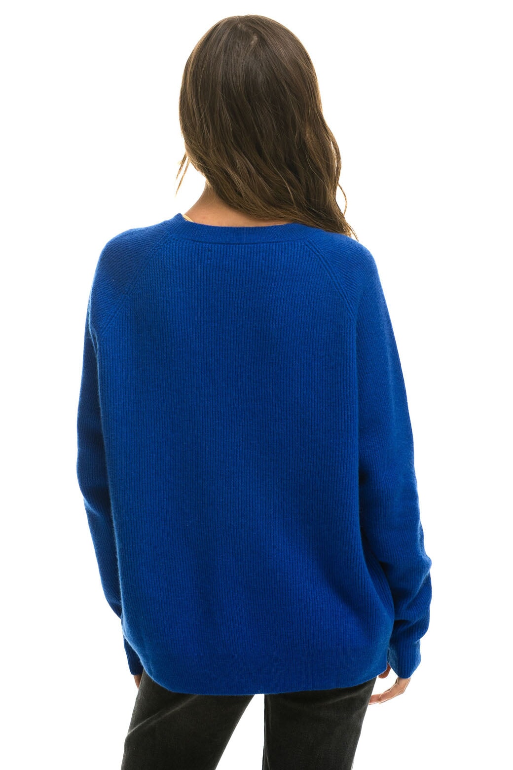 VINTAGE CABIN 2 UNISEX CASHMERE SWEATER - LAPIS - Image 7