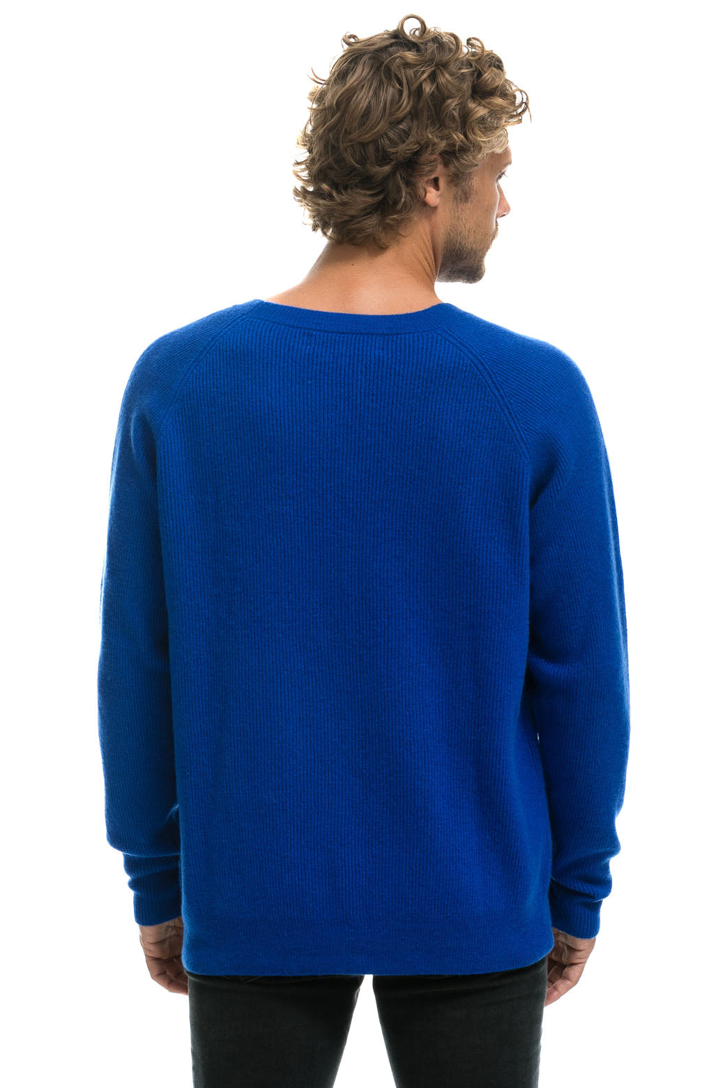 VINTAGE CABIN 2 UNISEX CASHMERE SWEATER - LAPIS - Image 6