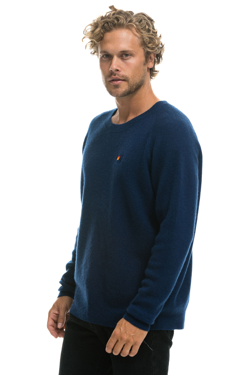 VINTAGE CABIN 2 UNISEX CASHMERE SWEATER - MIDNIGHT - Image 2