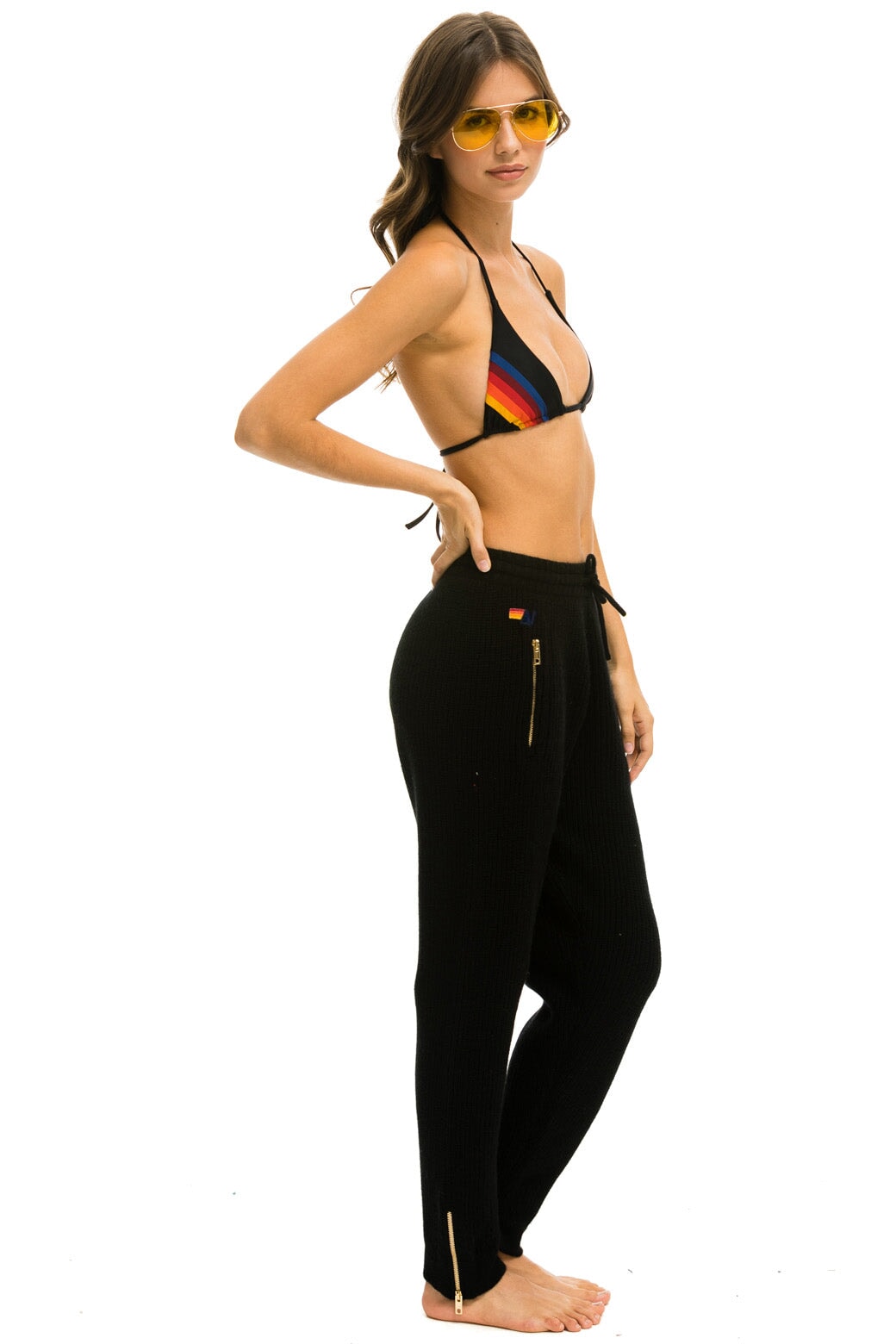 VINTAGE CABIN CASHMERE SWEATER PANT - BLACK - Image 4