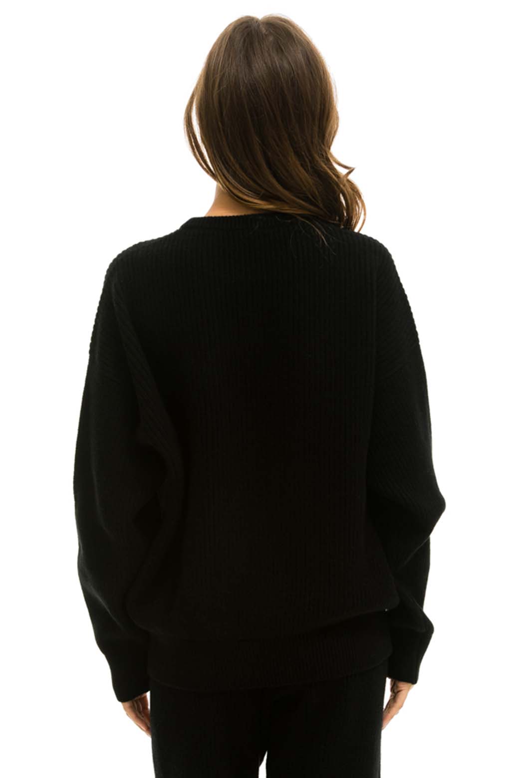 VINTAGE CABIN UNISEX CASHMERE SWEATER - BLACK - Image 9