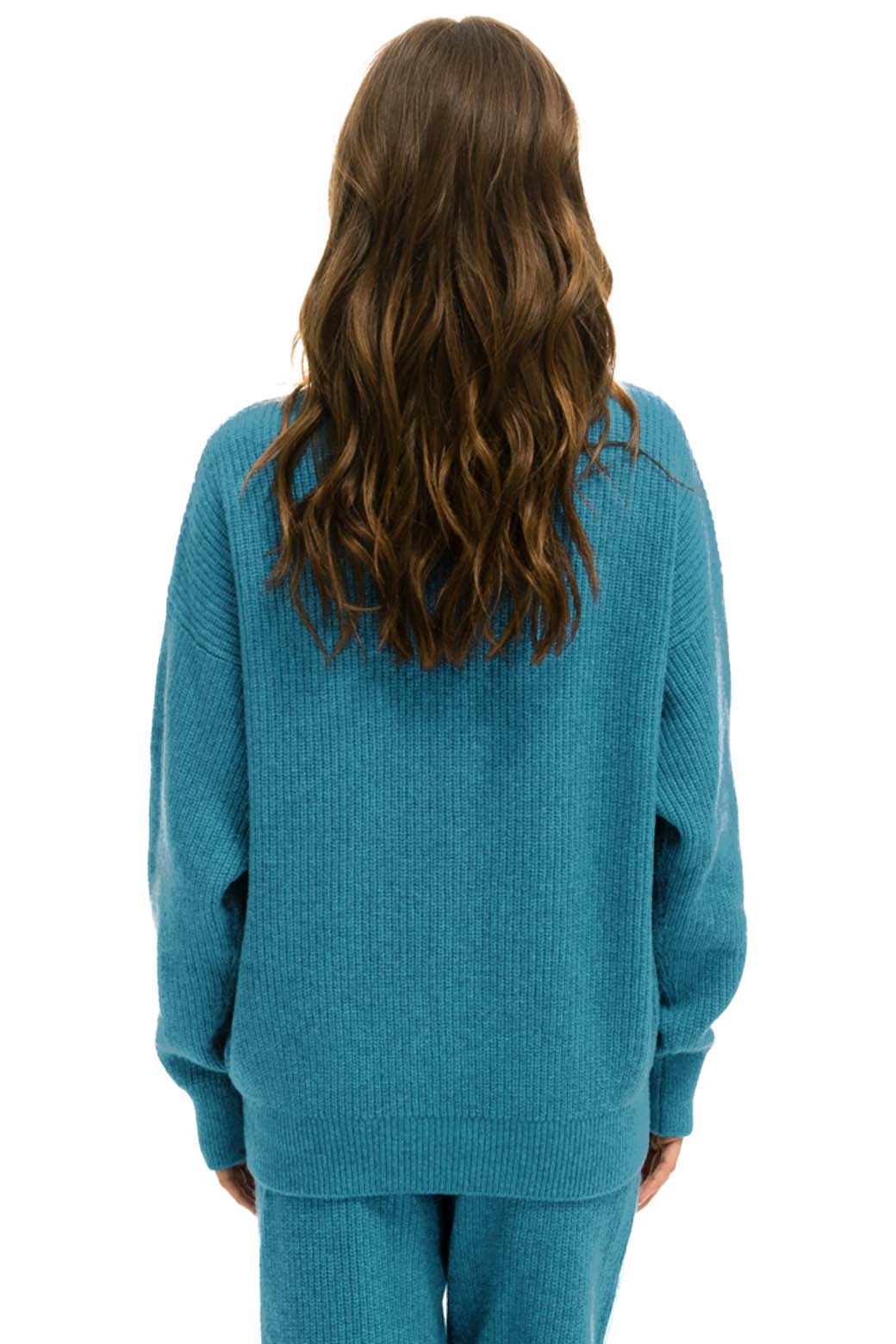 VINTAGE CABIN UNISEX CASHMERE SWEATER - COBALT - Image 5