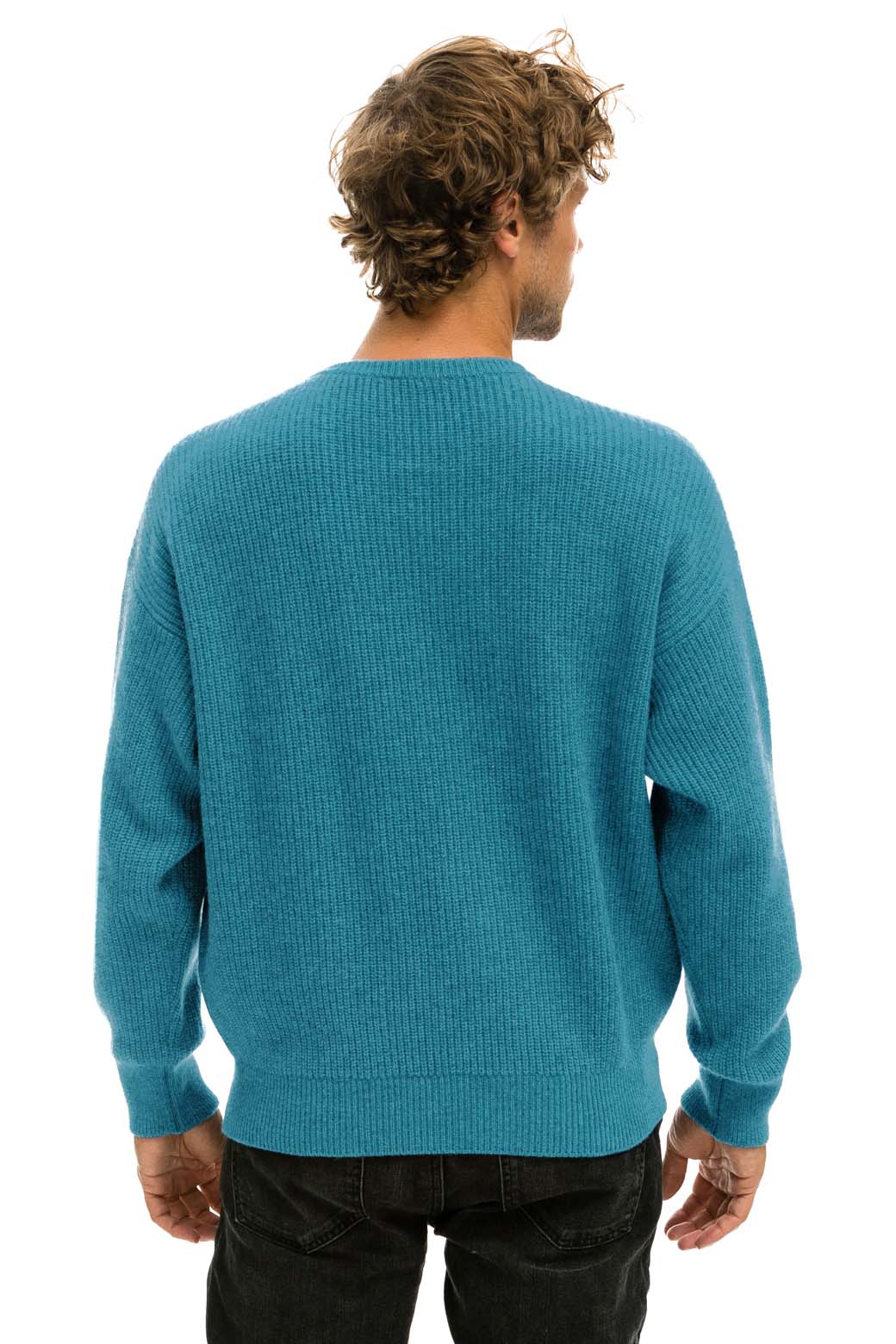 VINTAGE CABIN UNISEX CASHMERE SWEATER - COBALT - Image 6