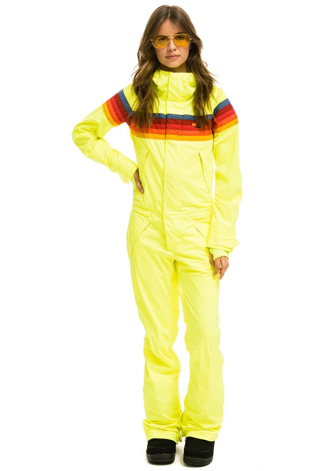 WOMEN'S 3 LAYER POWDER SUIT - NEON YELLOW - Image 4