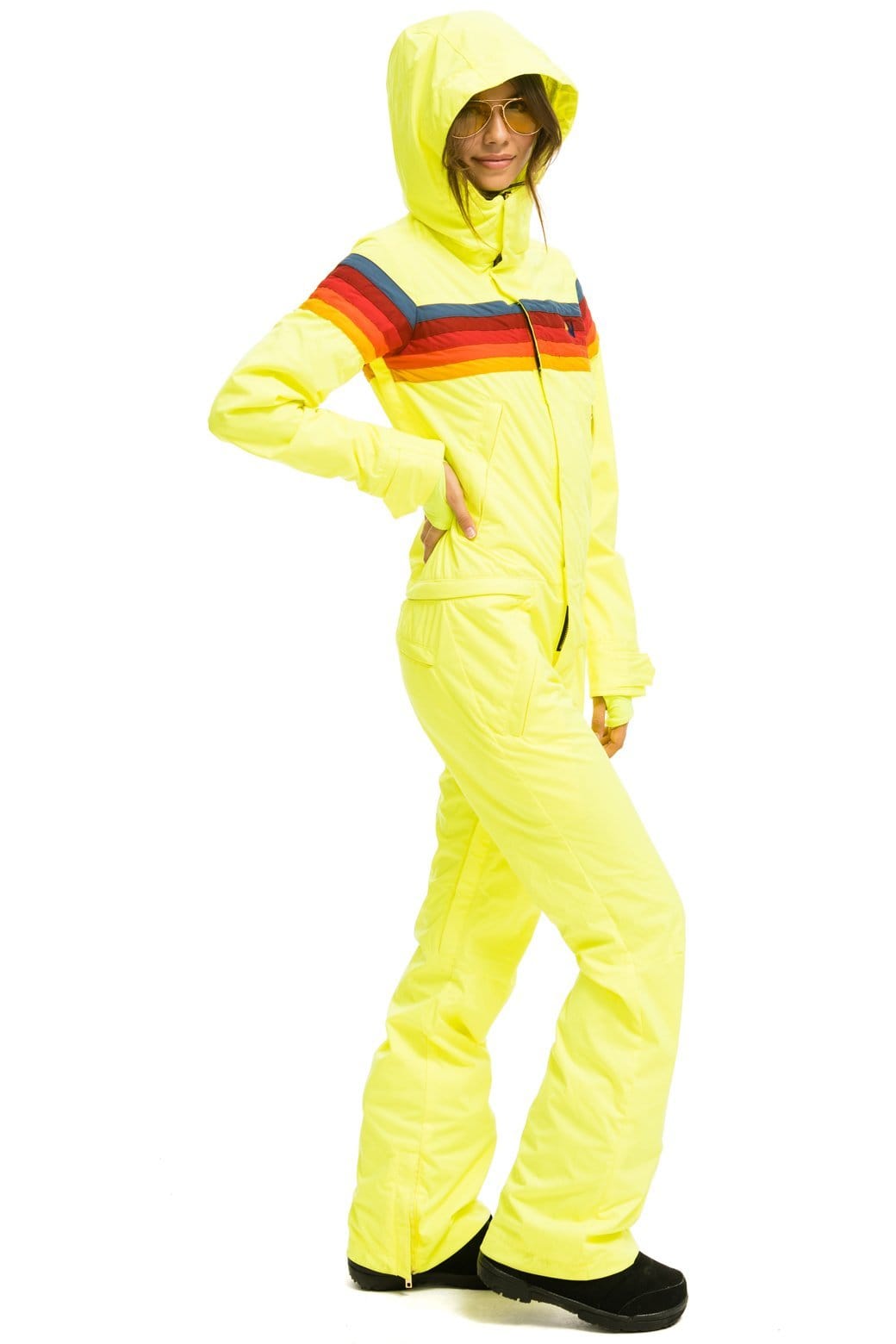 WOMEN'S 3 LAYER POWDER SUIT - NEON YELLOW - Image 3