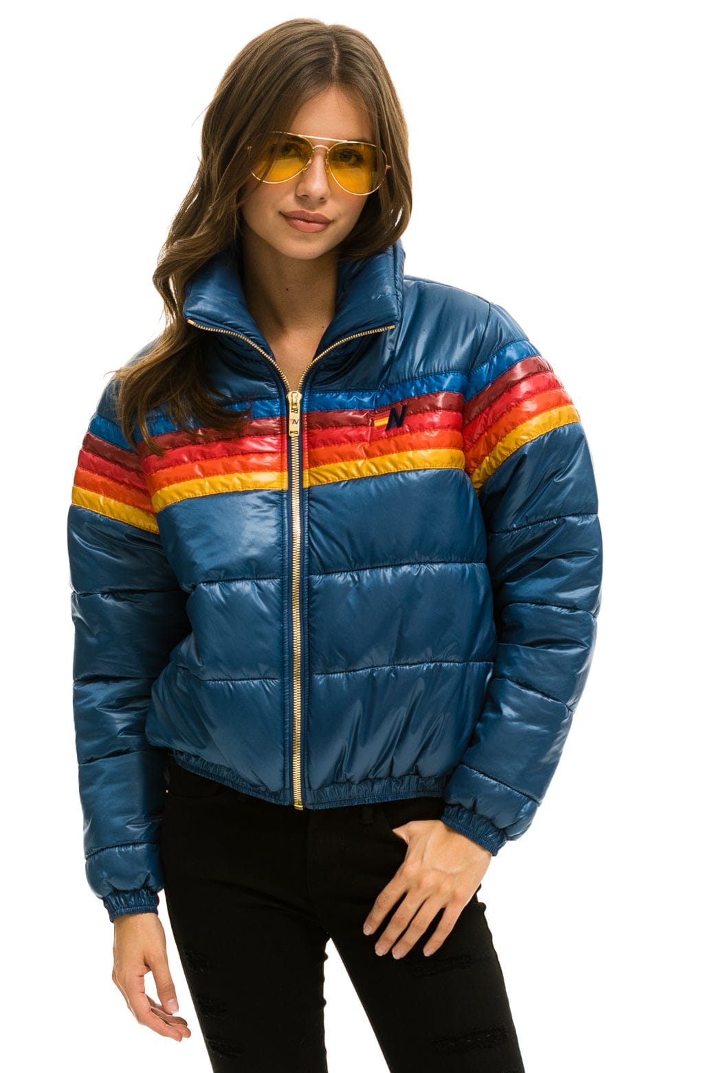 5 STRIPE APRES JACKET - GLOSSY DARK BLUE - Image 2
